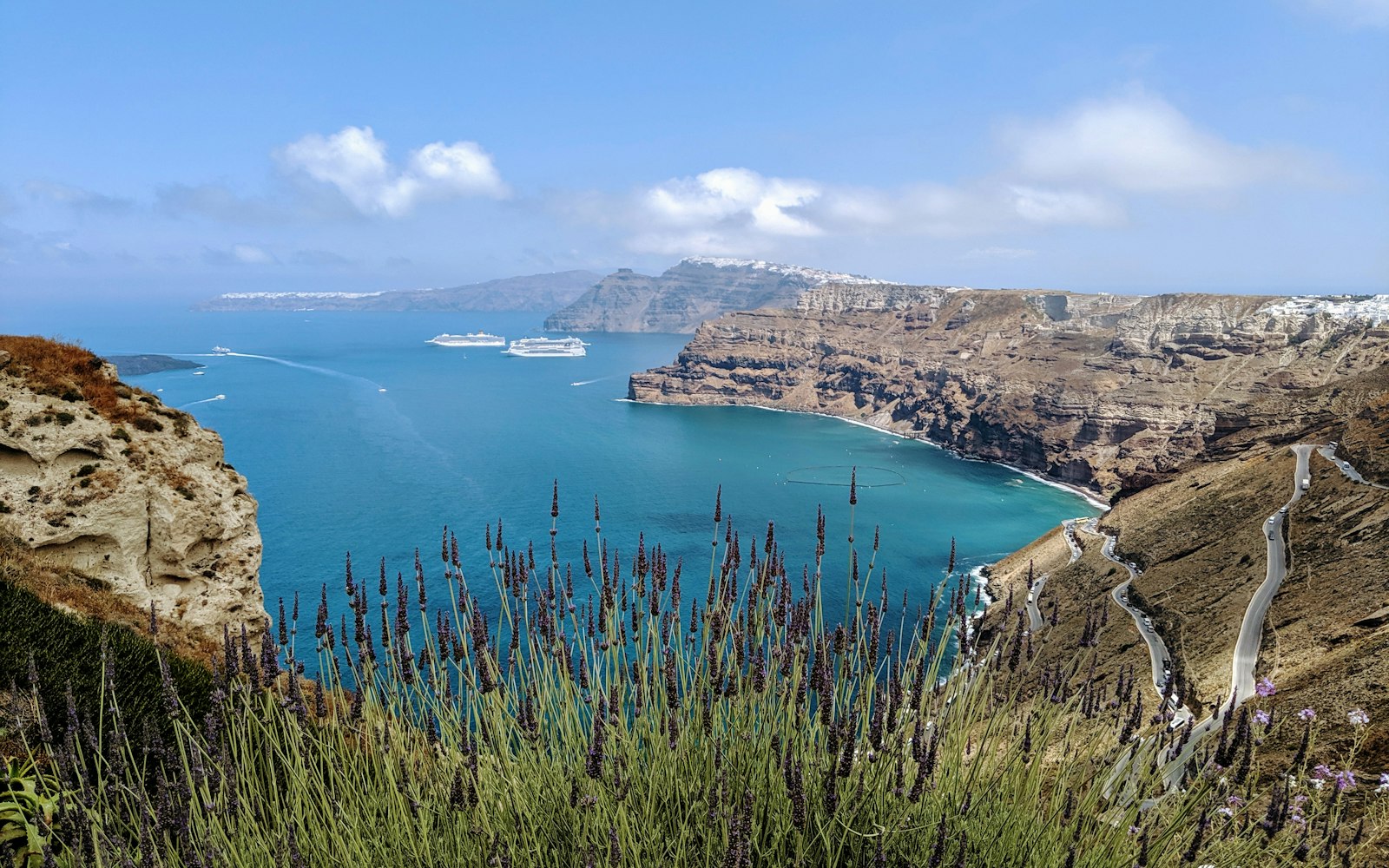 Aerial view of the Aegean from Santorini — a window into Greek wine